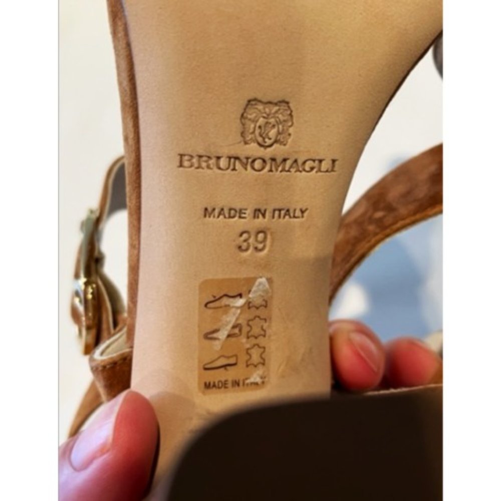 BRUNO MAGLI STRAPPY CROC EMBOSSED LEATHER SANDAL 39 9 - Picture 10 of 11